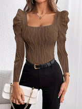 Elegant Casual Woman T-Shirt Fashion Loose T-Shirt Woman Temperament Long sleeve T-Shirt Holiday Weekend - Lootquake