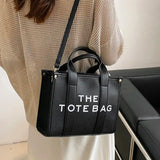 The Tote Bag For Women Crossbody Female Handbag New Solid Words Lette Leisure Large Bag,Luxury Fashion Bag,designer Bag for PU - Lootquake