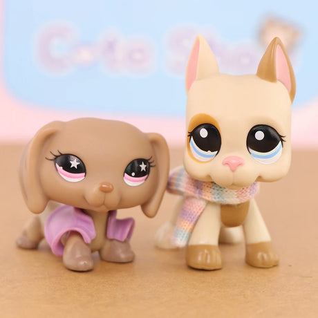 Mini 2pcs Lot Pet Shop Dogs and Cats Collectable With Accessories Best Gift For Kids Toy - Lootquake