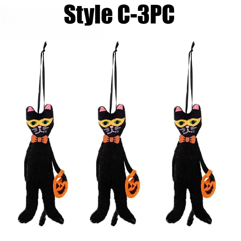 DIY Halloween Hanging Ornaments Fabric Pumpkin Ghost Skull Bewitching Decor Home Party Spooky Season