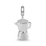 Dije de plata de ley 925 con forma de café, vino tinto, cafetera, copa de champán, compatible con pulseras colgantes originales, joyería DIY para mujer.