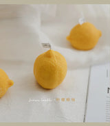 Bougie parfumée décorative au citron, cadeau d'anniversaire parfumé DIY, bougie imitation fruit
