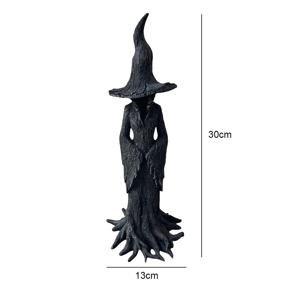 Halloween Witch Ornament Gothic Halloween Resin Figurine Retro Magician Decor Home Decoration and Collectibles