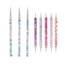 5/20Pcs Nail Art Brush Design Tip Painting Drawing Carving Dotting Pen FlatFan Liner Acrylic Gel UV Polish Manicure Tools