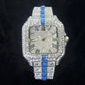 Luxury Full Diamond Watch for Men Fashion Green Iced Out Bling Square Watches Hip Hop Rap Jewelry Relogio Masculino Dropshipping - Lootquake