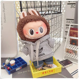 Vêtements de poupée Labubu, ensemble sweat à capuche et pantalon tendance, accessoires pour poupées Labubu Idol V1 V2, peluche universelle de 15/17 cm