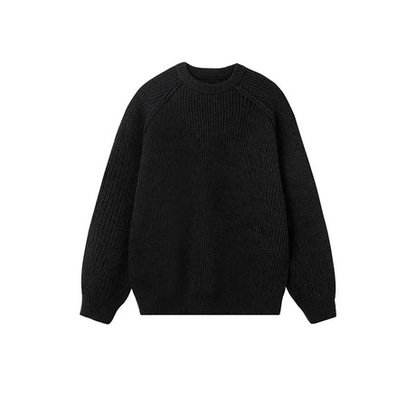 TFETTERS Brand Sweaters Trend 2025 Mans Autumn Winter Solid Color Splicing Loose O Neck Oversize Pullover New Man Motion Clothes - Lootquake