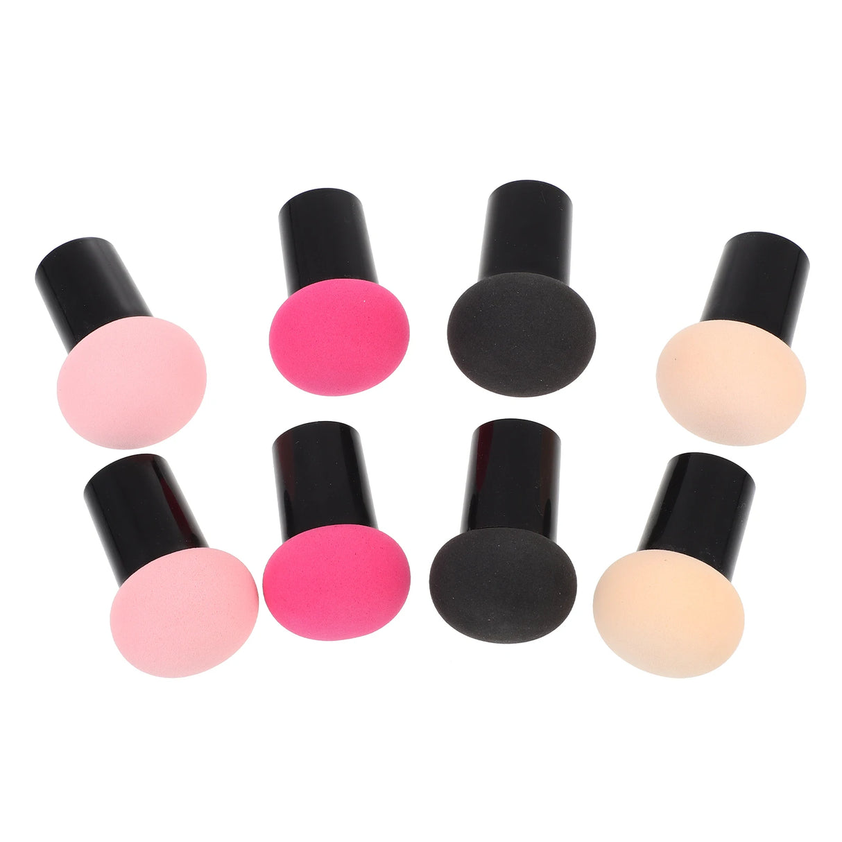 8 Pcs Powder Puff Sponge Wet Dry Makeup Foundation Blending Sponges Mushroom Head Beauty Tools BeigeRed