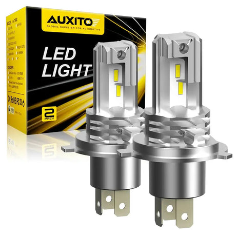 AUXITO 1/2X H4 LED Canbus Headlights 12V 9003 HB2 Hi/Lo Beam Motorcycle Headlamp Fanless H4 LED Bulb for Lada Honda Toyota Ford - Lootquake