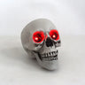 Skeleton Skull Decor Halloween Resin Skull Statues with Red Led Lights Human Skull Sculpture Bone Prop Horror House Party