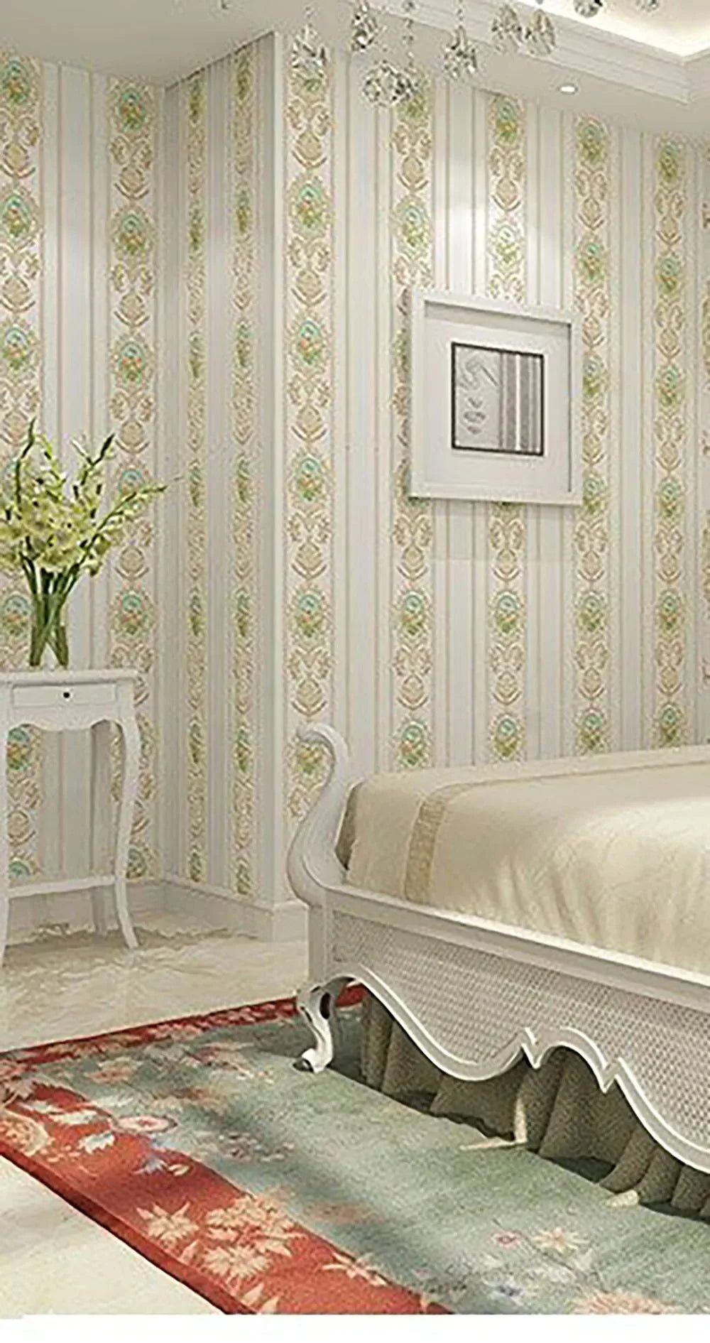 53cm Self adhesive warm European style simple living room bedroom bedside background wall paper wallpaper With pattern Decortion