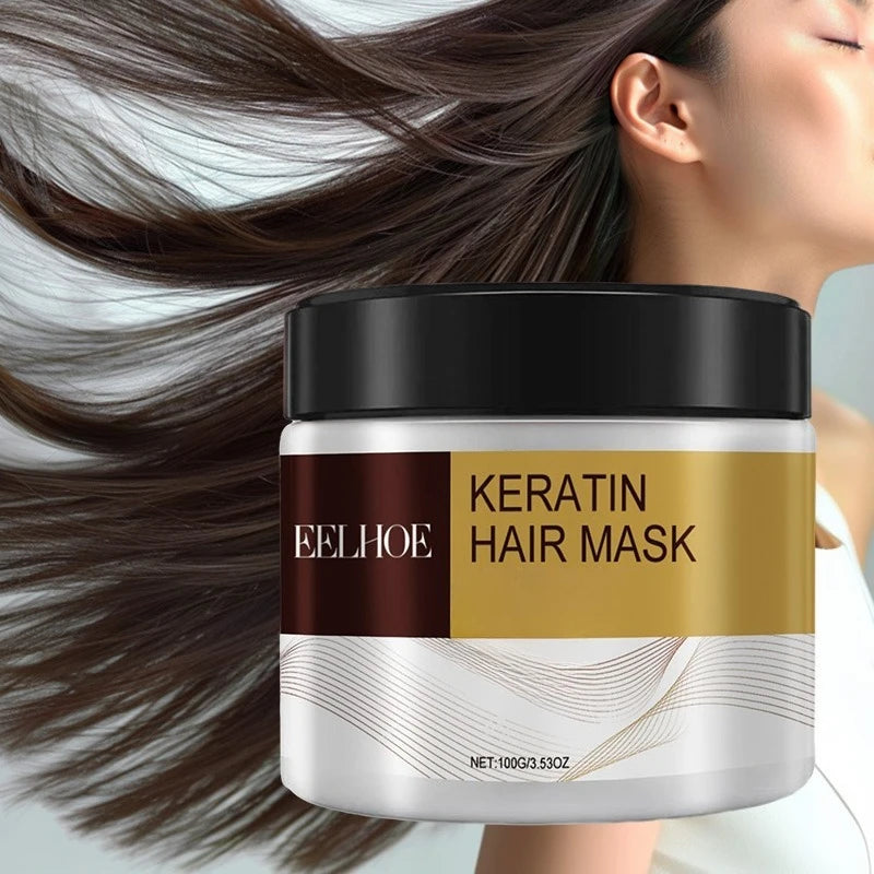 Mascarilla capilar de colágeno y queratina de 100 g que reduce la sequedad y el frizz, previene la rotura del cabello, suaviza, controla la grasa y humecta y acondicionador.