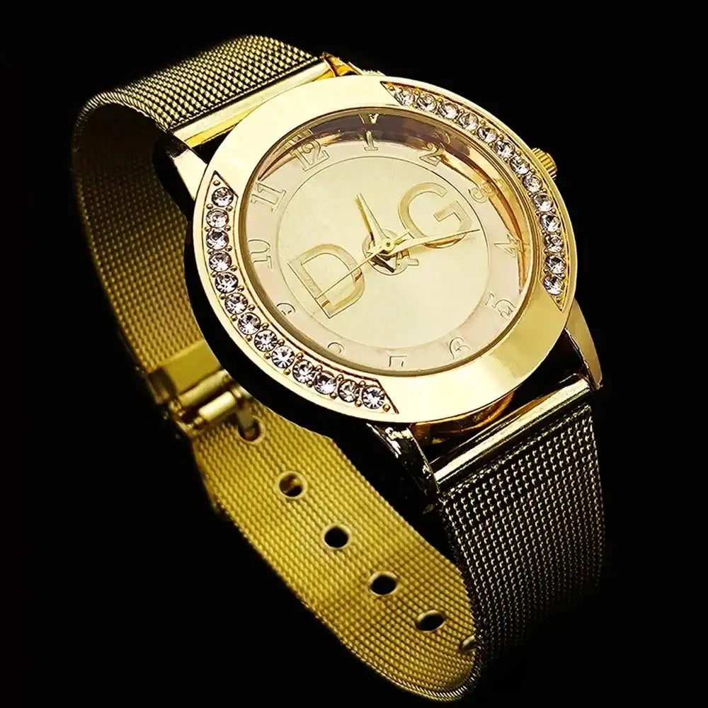 2025Hot Sale European Fashion Watch Women Luxury Brand DQG Quartz Watch Reloj Mujer Casual Stainless Steel Ladies Clock - Lootquake