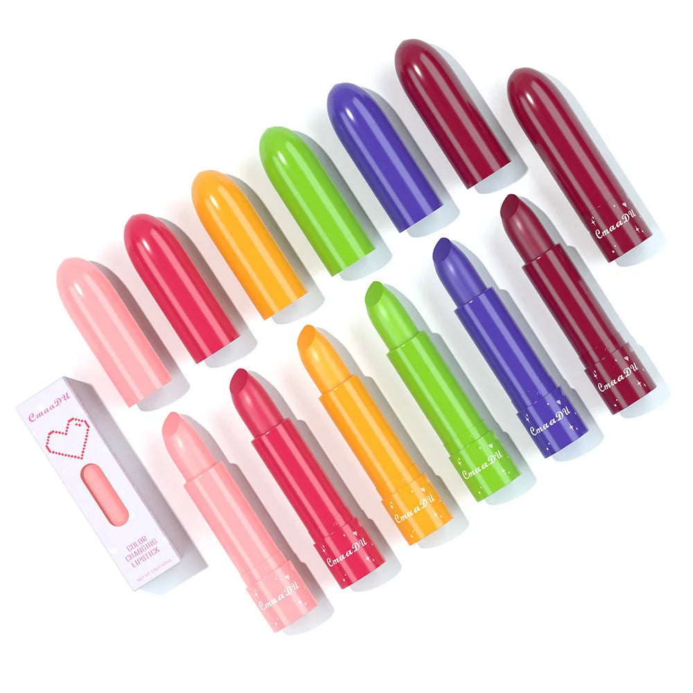 Fruit Color Changing lipstick Fruit Taste Moisturizing Lip Skin Without Drying out Temperature Changing lipstick
