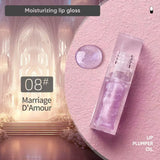 Private Label Clear Lipgloss Full Color Makeup Plumping Lip Oil Moisturizing Waterproof Lasting Lip Gloss Cosmetics Custom Bulk