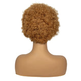 350# Ginger Orange Synthetic Knotless Braided Wig | 13x4 Transparent Lace Front Short Afro Kinky Curly Braids
