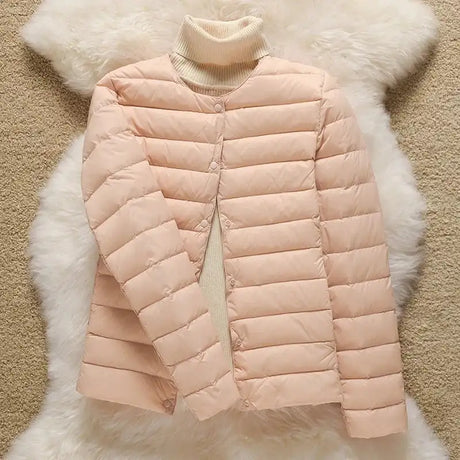 9 Color Women Puffer Jackets 90% Ultra Light Duck Down Women Matt Fabric Lightweight Coat Warm Female Windbreaker Parka - Lootquake