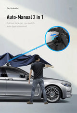 Car Umbrella Semi-Automatic Awning Tent Auto Smart Insulated Cover Outdoor Waterproof Folded Portable Canopy Cover Sun Shade - Lootquake