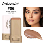 Base de maquillaje en barra, bálsamo, suero, potenciador del tono de la piel, base de maquillaje en barra, suave, voluminizador, alta cobertura, base de maquillaje en barra bronceadora de viaje.