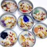 Aromatherapy Candles Crystal Stones Dried Flowers Household Candles Iron Cans Indoor Fragrance Candles Wedding Gifts
