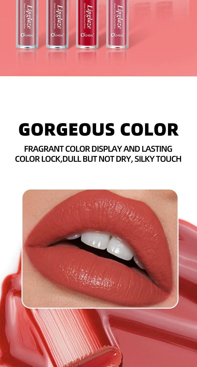 4 PCS Lipstick Set Moisturizing Breathable Glossy Non-Sticky Long-Lasting Full-Look Lips Light Durable Lip Gloss