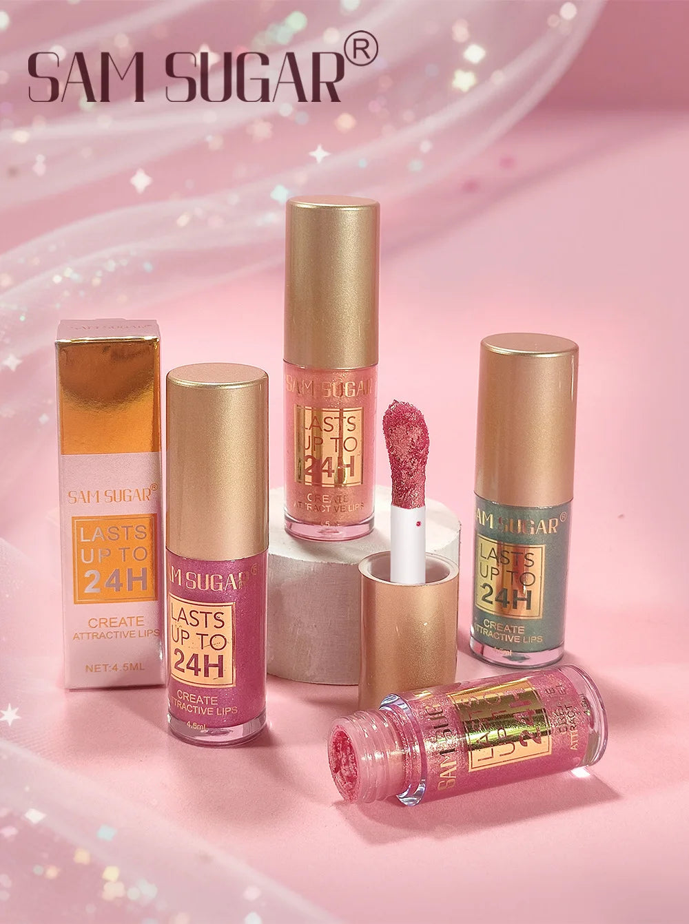6 Colors Chameleon Lip Gloss Long Lasting Waterproof Non Stick Cup Sweat Proof Pearl Shine Lipstick For Women  makeup Cosmetics