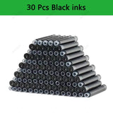 Juego de 33 plumas estilográficas Kawaii con tinta reemplazable, tinta negra, azul y roja EF de 0,38 mm, bolígrafos escolares, material de oficina, papelería para escribir.