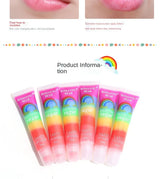 Sexy Red Lip Plumper Gloss Transparent Lip Gloss Rainbow Fruity Lip Balm Shiny Lip Tint Make up Mouth Primer Lipstick Makeup Hot