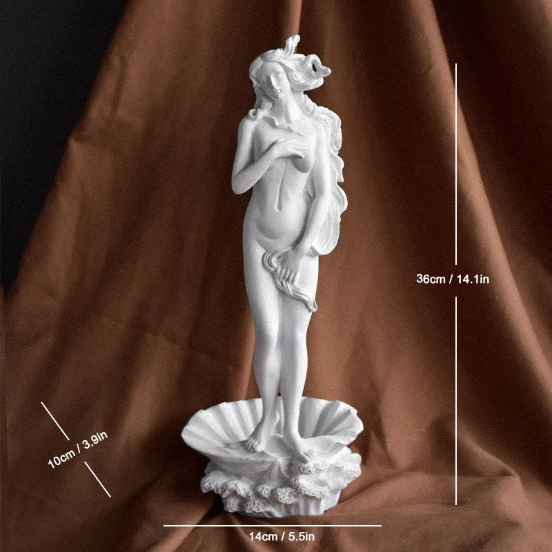 Estatuas de diosas griegas clásicas: pequeñas figuras artísticas, esculturas de Venus para estanterías de oficina y decoración de sala de estar.