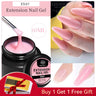 BORN PRETTY 60/30 ml Gel de extensión de uñas de gelatina dura Esmalte de uñas de gel Uñas francesas Nude Rosa Blanco Transparente Suministros de uñas Gel para extensión