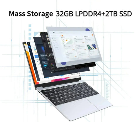 2024 AMD Laptops Gaming Office Business Notebooks Win11 15.6 inch IPS Ryzen7 5700U 8 Cores 32GB DDR4 2TB PCIE 9000mAh - Lootquake