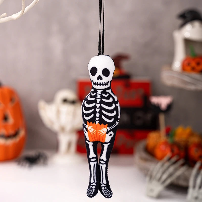 Décorations d'Halloween à suspendre, chat noir effrayant, citrouille, fantôme, tête de mort, chapeau de sorcière, chauve-souris, petits pendentifs, accessoires de décoration de vacances délicats