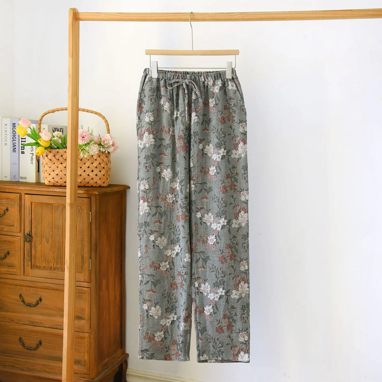 Pyjama 100 % coton pour femme, pantalon ample et confortable, idéal pour l'automne et l'hiver