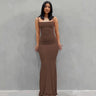 Vestidos para mujer 2023 Sexy tirantes finos negro vestido largo noche Y2k sin mangas sólido ajustado ceñido maxi vestidos