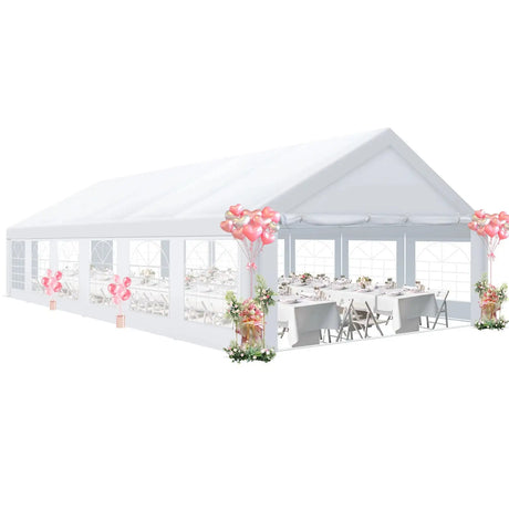 20x40FT Party Tent Heavy Duty, Wedding Tent, Event Tent for Parties, with 8 Removable Sidewalls, 20x40 Tent Carpas para Fiestas - Lootquake