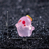 Cute Halloween Mini Luminous Ghost Miniature Landscape Ornaments Resin Diy Home Decorations Desktop Decor Crafts Party Gifts