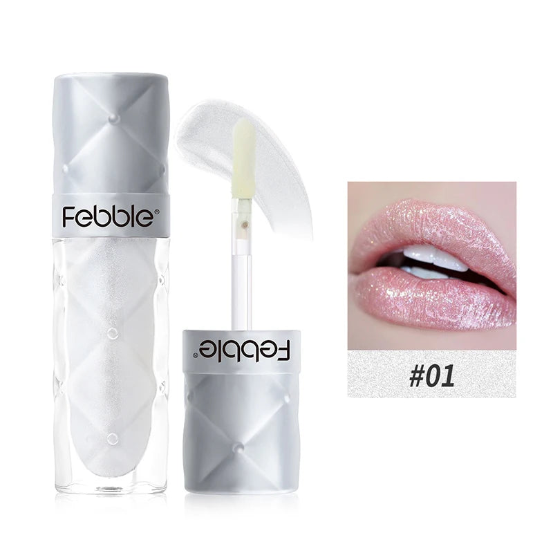 Glitter Lip Gloss Plumping Lips Glaze Mirror Flash Glossy Lipstick For Women Sexy Long Lasting Waterproof Diamond Lips Makeup