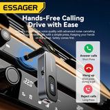 Receptor y transmisor de audio Essager Bluetooth 5.1 de 3,5 mm con entrada auxiliar de 3,5 mm y micrófono, adaptador inalámbrico para música estéreo, PC, TV y altavoces de coche.