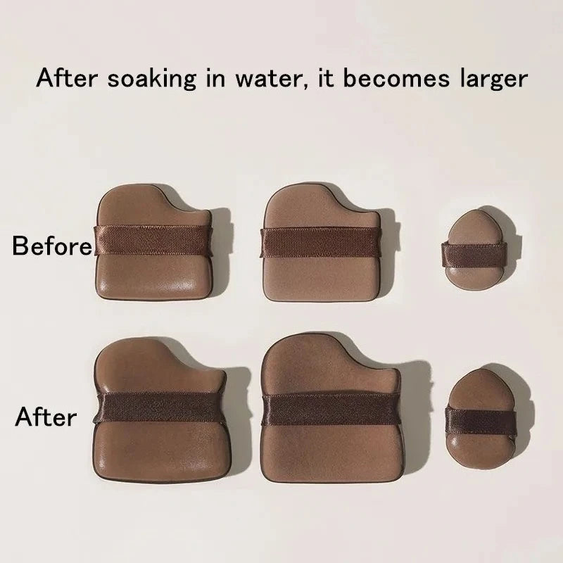 6PCS Chocolate Makeup Blender Cosmetic Puffs Air Cushion Foundation Sponge Loose Powder Puff Fit The Face Cosmetic Beauty Tools
