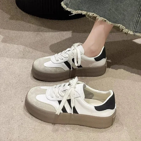 New Design Fashion Casual Shoes Outdoor Lace Up Sneakers for Women Female Comfortable Versatile Sport Shoes Vulcanize Shoes - Lootquake