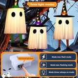 LED Witch Hat Halloween Decor - Glowing Hanging Ornament, Spooky Party Decoration for Haunted House & Witchcraft Theme