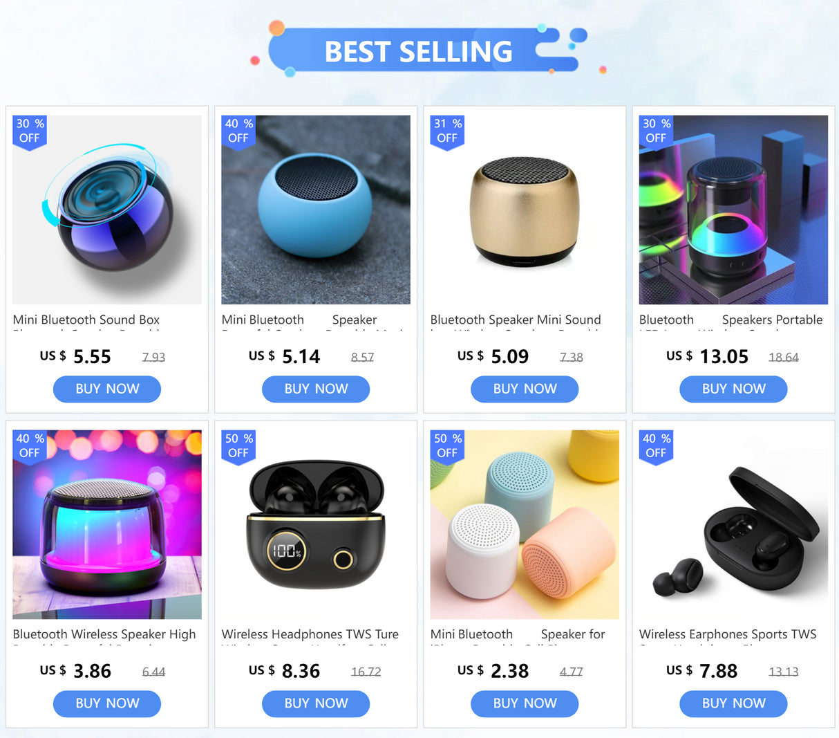 Altavoces inalámbricos Bluetooth TWS manos libres, altavoz portátil para teléfono celular, pequeño subwoofer, caja de sonido de graves, mini caja de sonido de metal