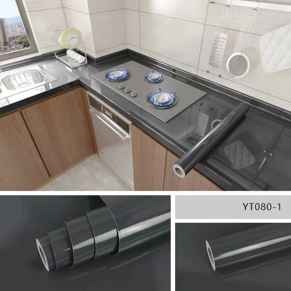 Film autocollant en marbre résistant à l'huile pour cuisine, 40 cm, imperméable, pour plan de travail, rénovation de meubles, carrelage mural