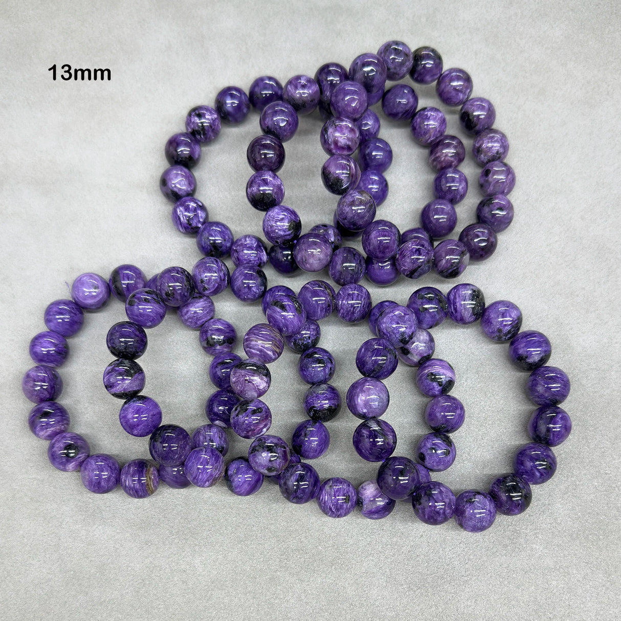Wholesale Natural 9mm 11mm 12mm 13mm Charoite Smooth Round Loose Beads For Jewelry Making DIY Bracelets Necklace Strand Gift - Lootquake
