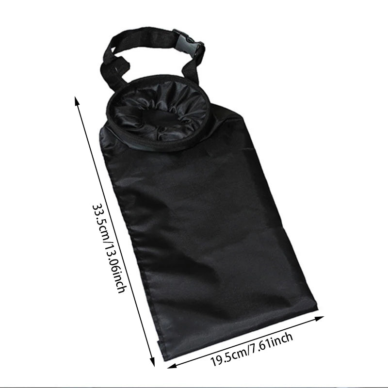 Car Garbage Bin Oxford Cloth Black Auto Trash Bag Hanging Seat Back Storage Bag Trash Can Organizer Car Accessories Interior