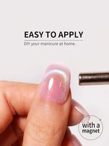 1pcs PSK 2025 Flash Versatile Rainbow Cat Eye Gel Nail Polish Popular Universal Rainbow Laser Crystal Cat Eye Nail Art Nail