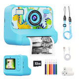 Cartoon Instant Print Camera for Kids 2.4 Inch HD Digital Camera With 32G for Boys Girls Birthday Christmas Gfits