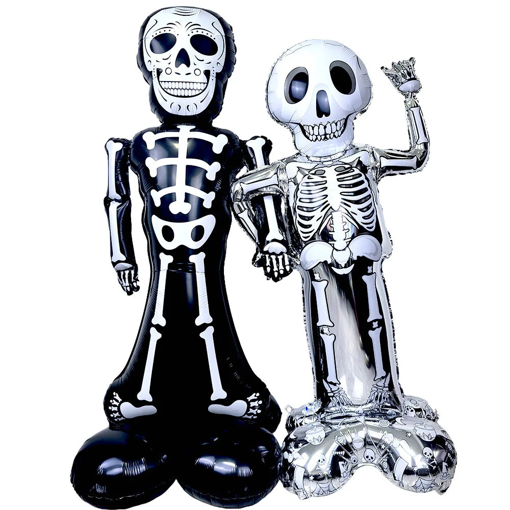 Halloween Theme Standing Balloon Pumpkin Haunted House Spider Cat Foil Balloon Happy Halloween Decor Supplies Kids Gifts
