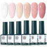 Nailpop Professional Jelly Gel Nail Polish 6 Sheer Colors Translucent UV/LED Soak Off Gel Salon Nail Art Design Nude Pink 1/6pcs