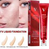 FV Foundation Maquillaje en crema líquida Base a prueba de agua Corrector Crema hidratante con control de aceite Corrector de larga duración con control de aceite